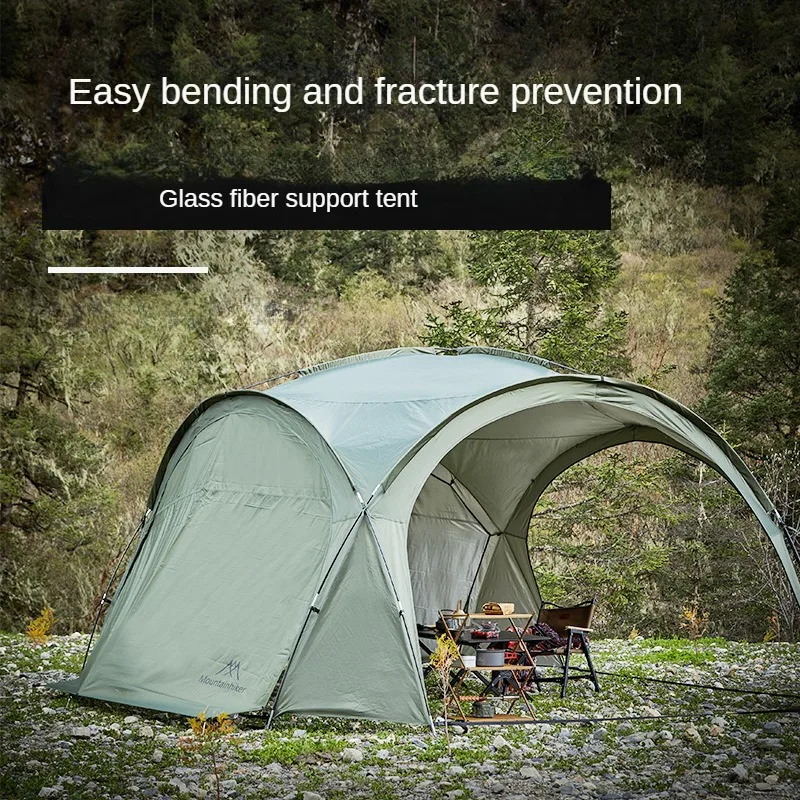 MOUNTAINHIKER 8-10Person Large Dome Tent Outdoor Camping Tent Awning Pergola Tent  Beach Sun Shelter Hanging Yarn Cloth for Tent