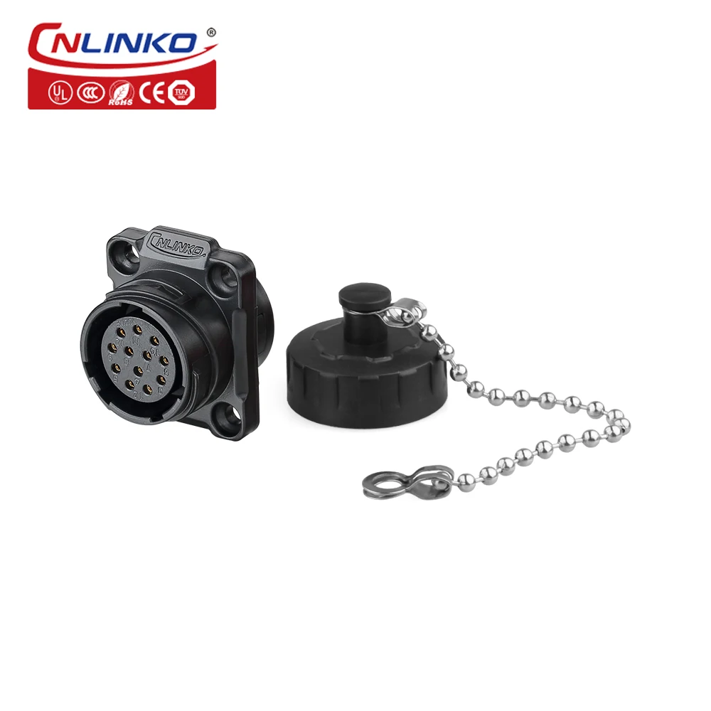 CNLINKO M20 2/3/4/7/9 Pin Industriële Connector PBT Plastic Paneelmontage 12V 5A-20A Waterdichte IP68 Elektrische Connector YM20