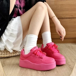 spring autunmn new Street Pink Height Increasing Shoes Women Fashion Casual Platform Women's Sneakers