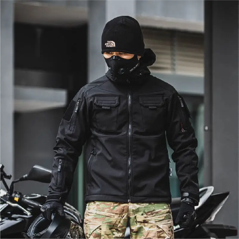 Windproof waterproof tactical commuting endurance soft-shell jacket