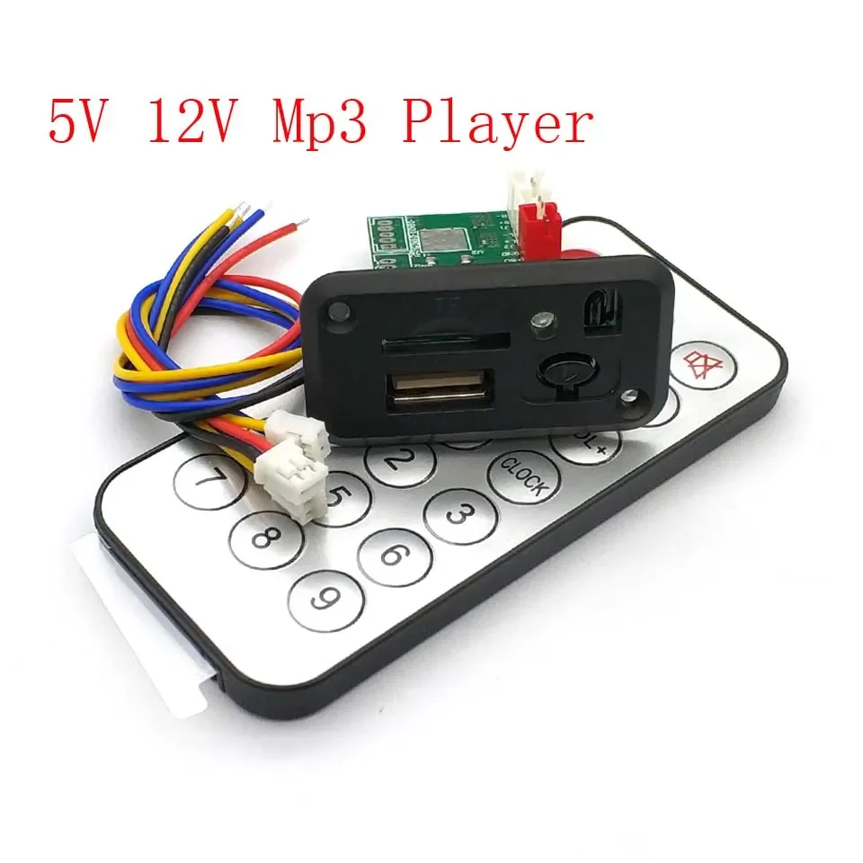 Mini 12V MP3 Audio Decoder Board Lossless Decoding MP3 Player Stereo Two-channel Audio Output Support TF Card U Disk