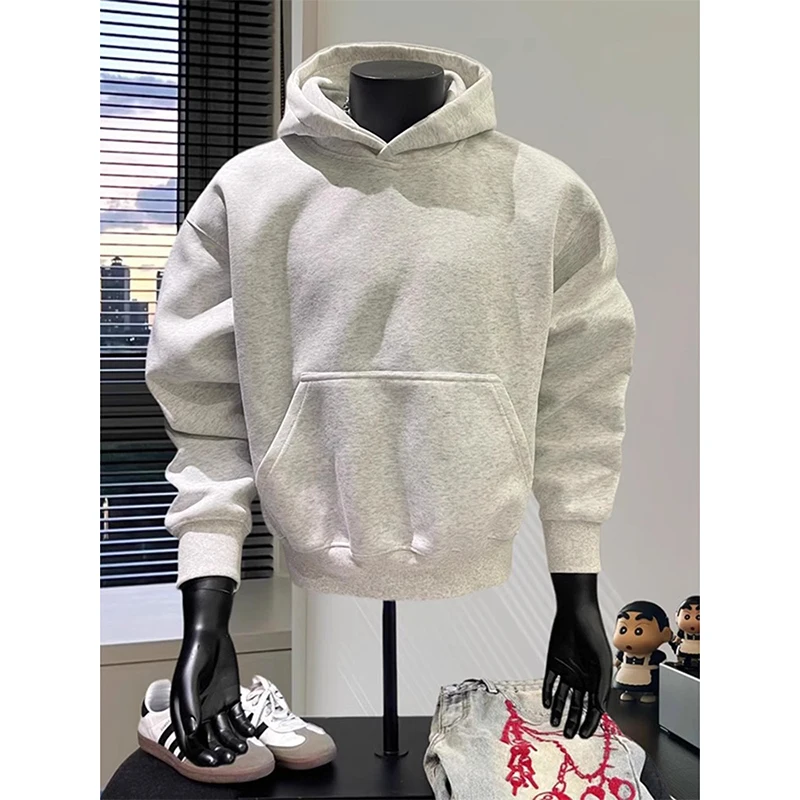 

Cleanfit ort Hoodie Men's Spring Autumn Heavyweight Hardwaed American Retro Sle Jaet Boys Casual Wear Long Sve