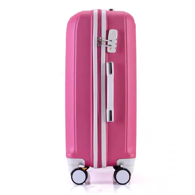 Ensemble de bagages à roulettes ABS + PC pour femme, valise de voyage, valise à main, valise cabine, sac à roulettes, roue tournante