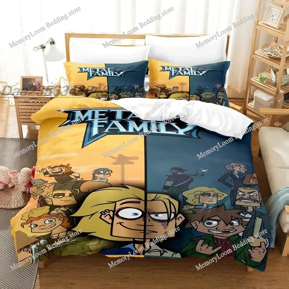 

Fashion 3d Print Anime Game Metal Family Bedding Set Single Twin Full Queen King Size Bed Set Adult Kid Bedroom Duvetcover Sets