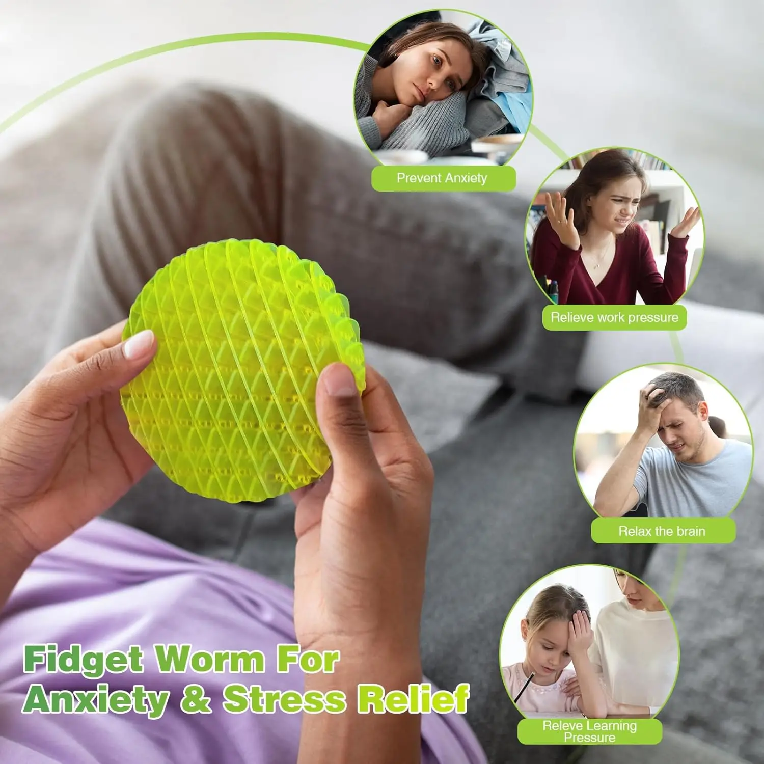 Portable Stretchy Squeeze Toys Fidgets Worm Toy Sensory Slug Toy For Kids Adults Office Workers Students Stress Anxietys Relief