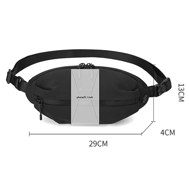 Unisex new casual solid color chest bag casual travel single shoulder crossbody bag simple fashion mobile phone change chest bag