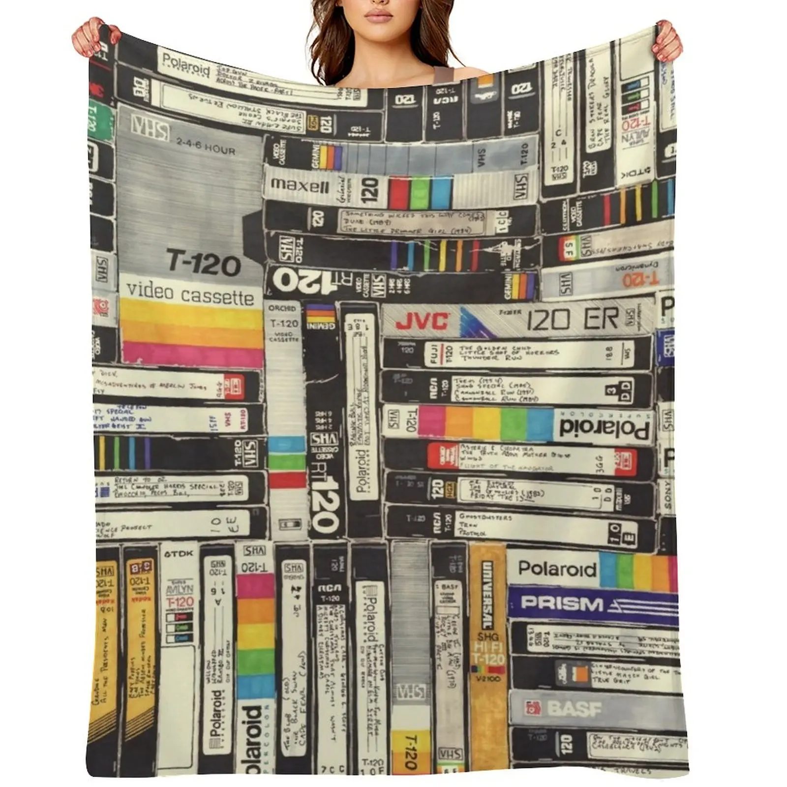 

VHS Throw Blanket Sofa Quilt Summer Camping Furrys Blankets