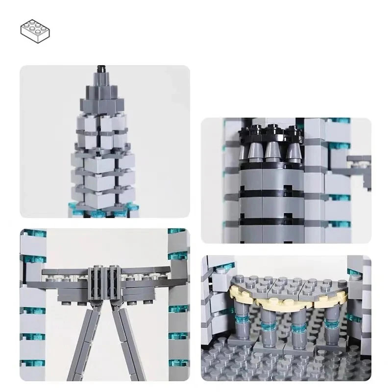 WG5213 Famous City Architecture Kuala Lumpur Petronas Twin Towers Building Blocks Children Assembled Bricks Toys Gift For Adults