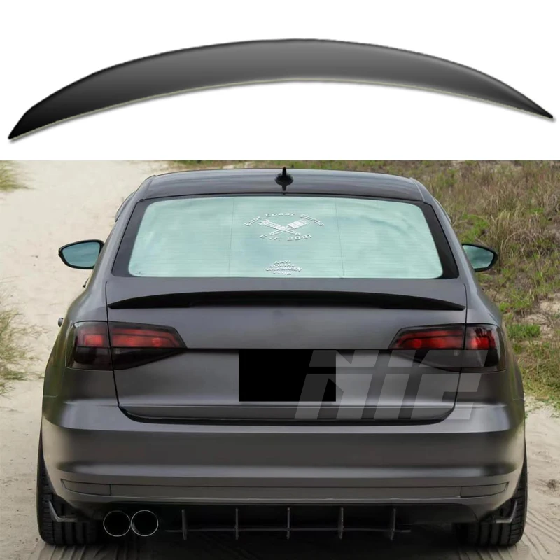 

Gloss Black/Forged Real Carbon Fiber Rear Spoiler Trunk Lid Diffuser GT Sty For 2012-2018 Volkswagen Sagitar Jetta MK6