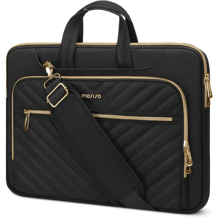 

360 Protective Laptop Shoulder Bag1515.6 inch Computer Bag Compatible with Book Pro 16 HP Dell Asus Notebook Menger Briefcase w