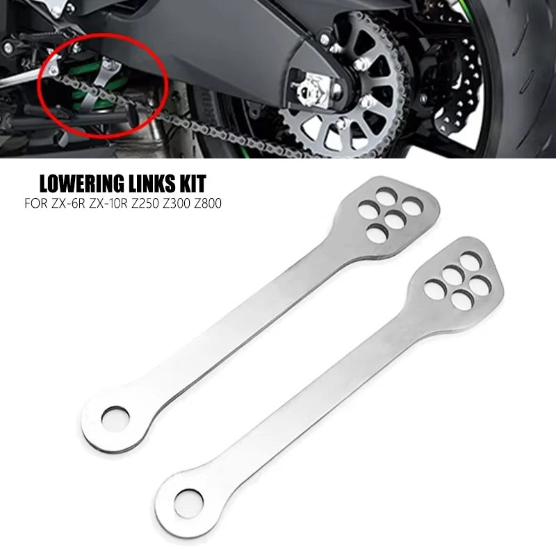 For Kawasaki ZX-6R ZX-10R Lowering Links Kit Z250 Z300 Z750S Z750 Z800 Z1000 EX250 EX300 Rear Suspension Cushion Drop Connecting