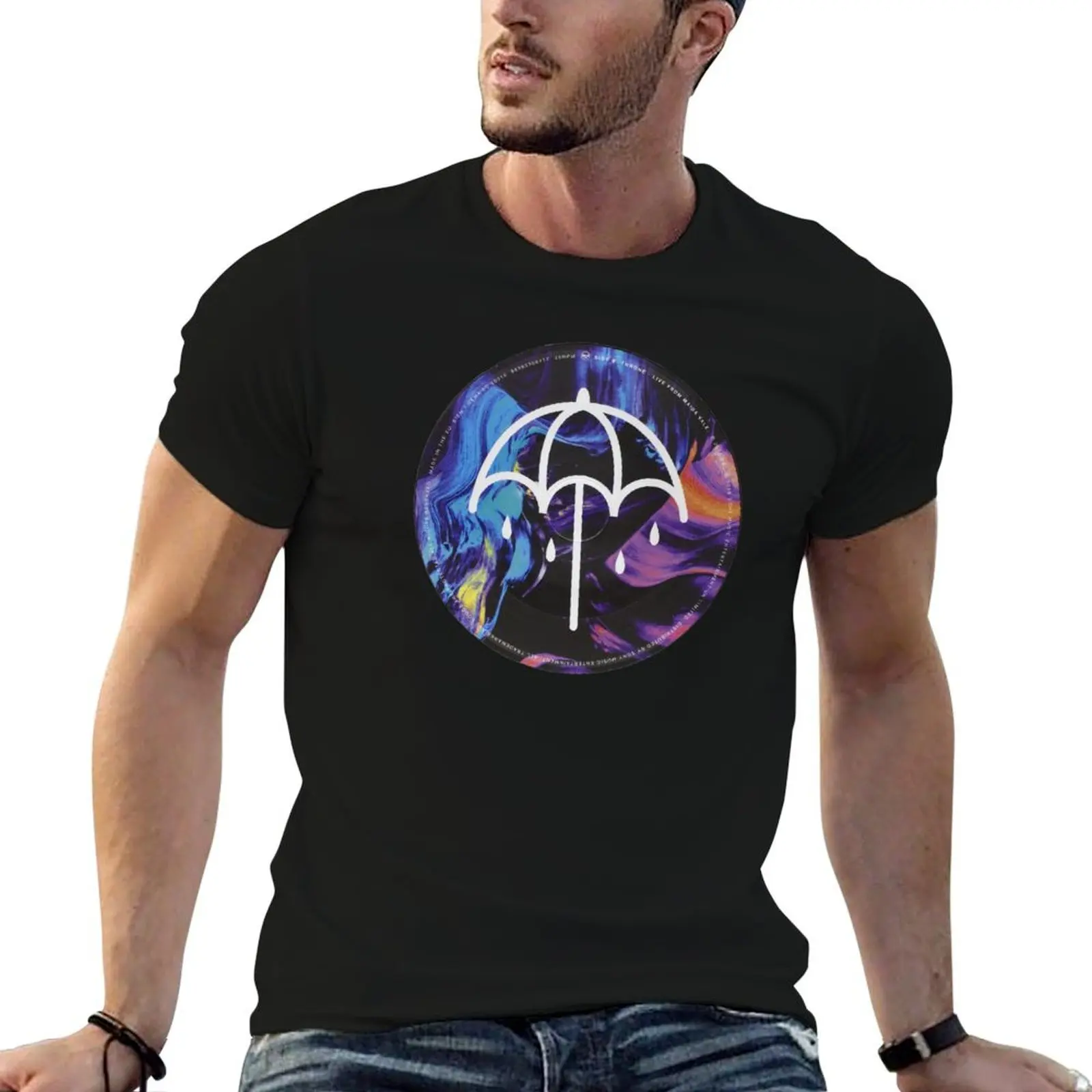 

man graphic for funny Vale shirts t BMTH man Maida Throne T-Shirt Single shirts t cotton
