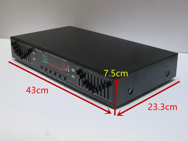 20-Band Stereo Graphic Equalizer with USB/Bluetooth HiFi Audio Home Theater Processor