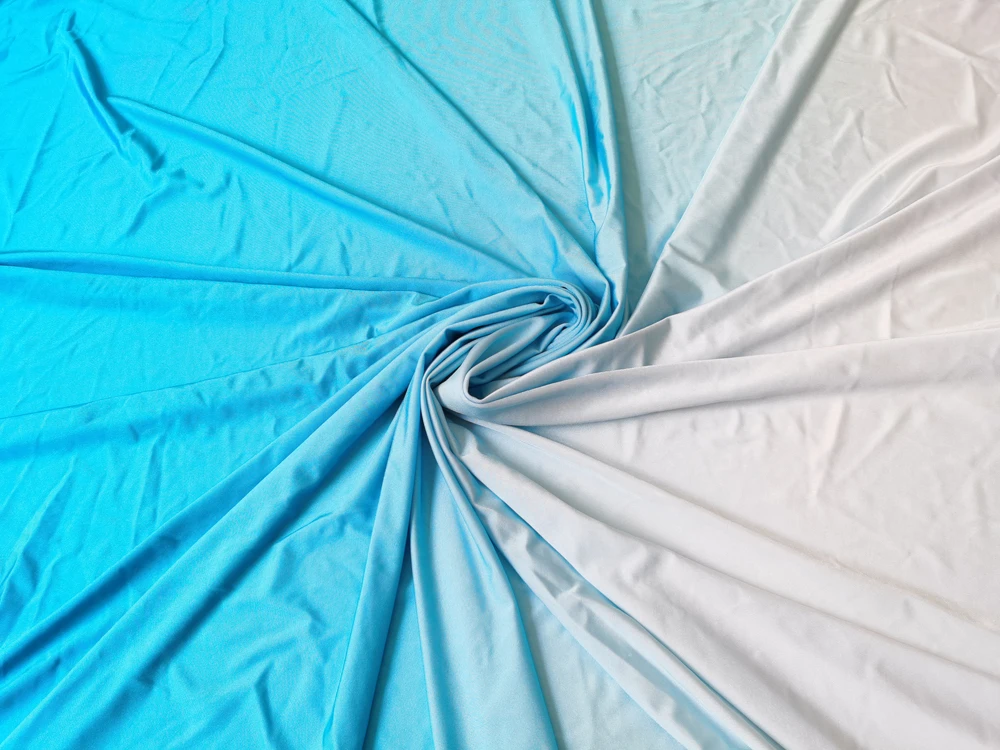 1 Meter x 1,5 Meter Graduell verlaufender Ombre-Strickstoff aus Spandex für Trainingskleidung und lateinamerikanische Tanzbekleidung – Detail 13