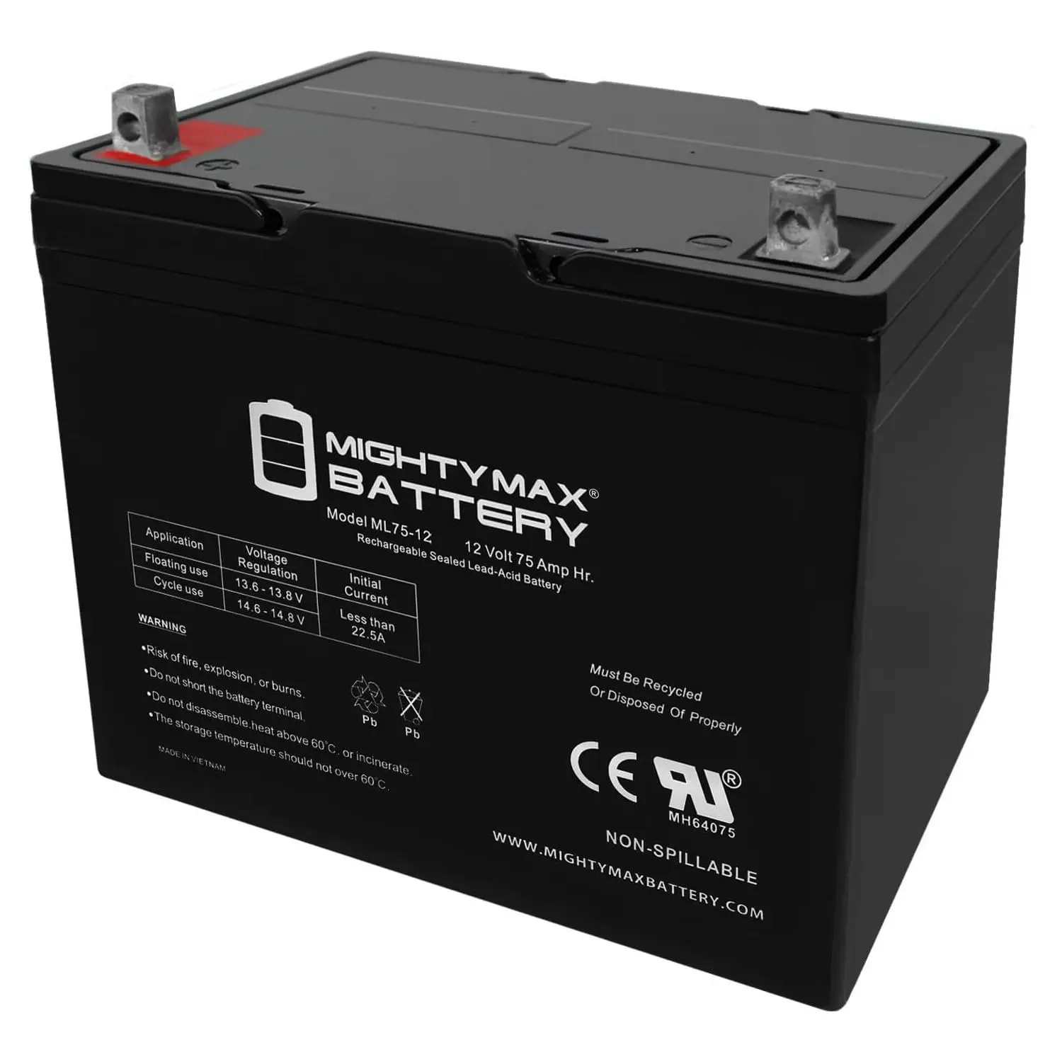 12V 75Ah SLA Replacement Battery for BW 12750 Z, Customized