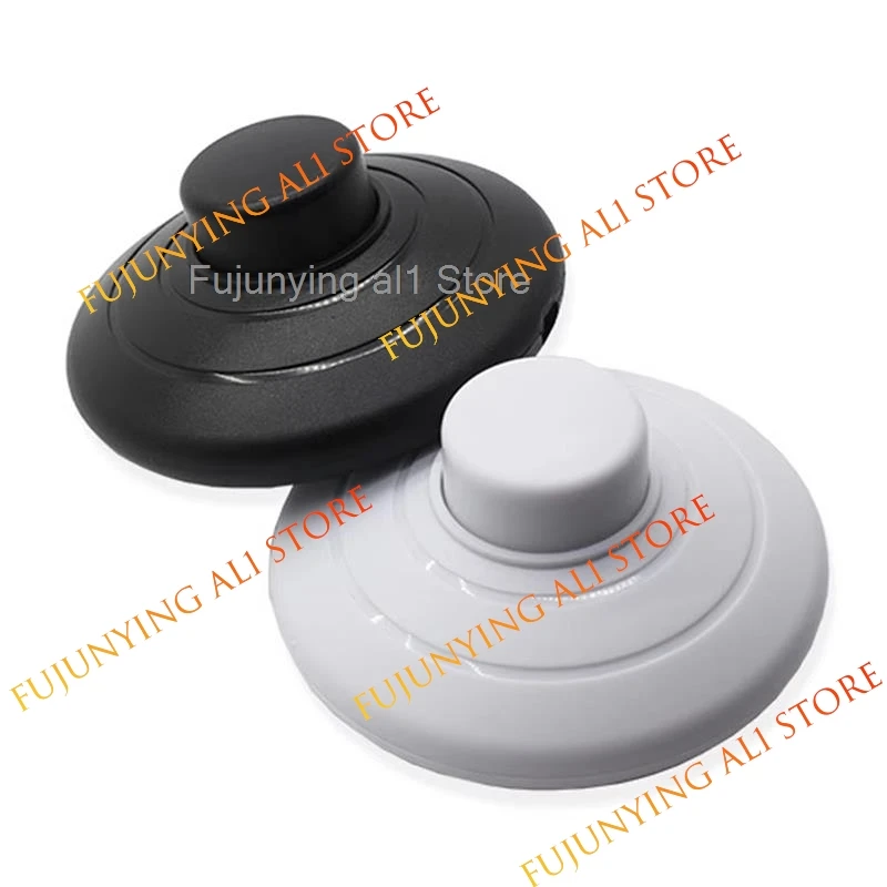 317 Floor Lamp Table Light Foot Switch White Black On Off Halfway Round Foot Reset Auto-lock Control Button Online Switch A1 view 2