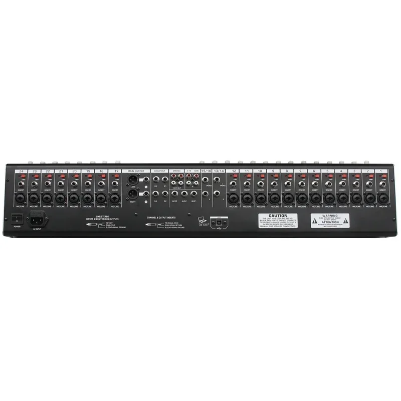 Xtuga New Arrivals QMX Series Professional Audio Mixer 24 Channel Analog Mixing Cnsole With Dual Equalization