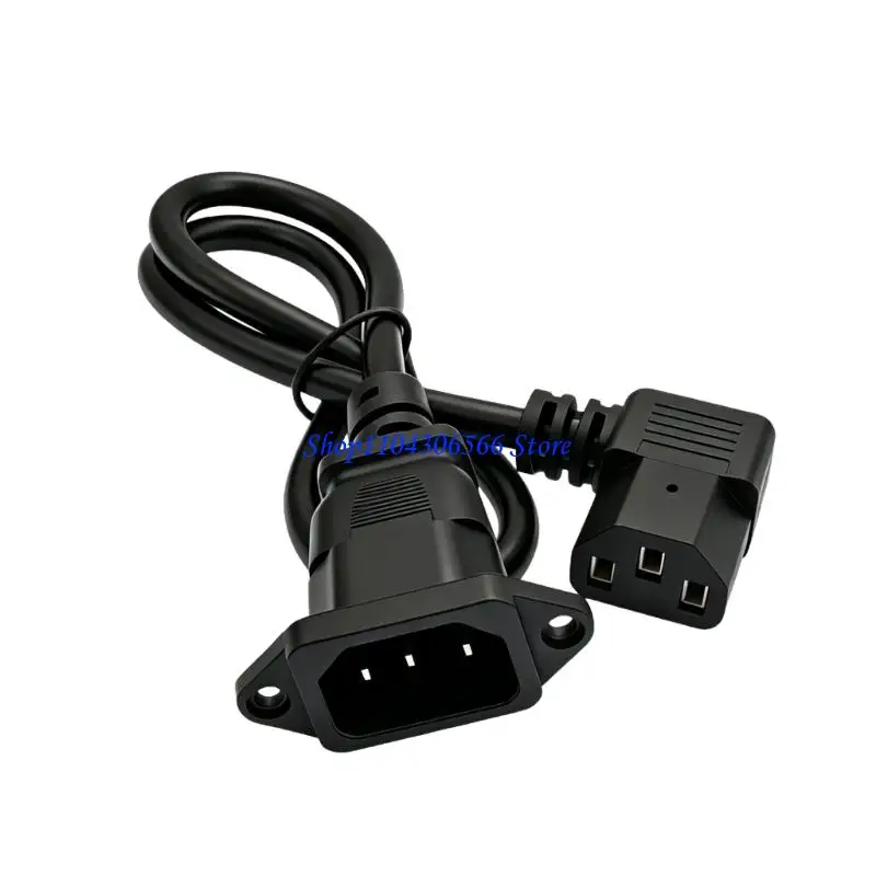 02DD Rack power extension cable with panel mount C14 inlet for Cabinet use