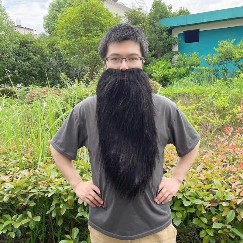 4 Farben 50 realistische Kunstpelze langer Schnurrbart Erwachsene Teenager Kinder gefälschter Bart Halloween Weihnachten