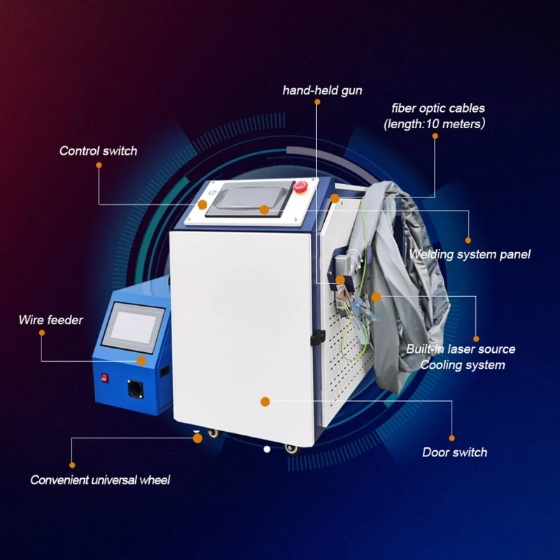 Hot Selling  Welder Price 1500W Personalized Customization 4 in 1 BWT Handheld Portable Metal Fiber  Welding Machine
