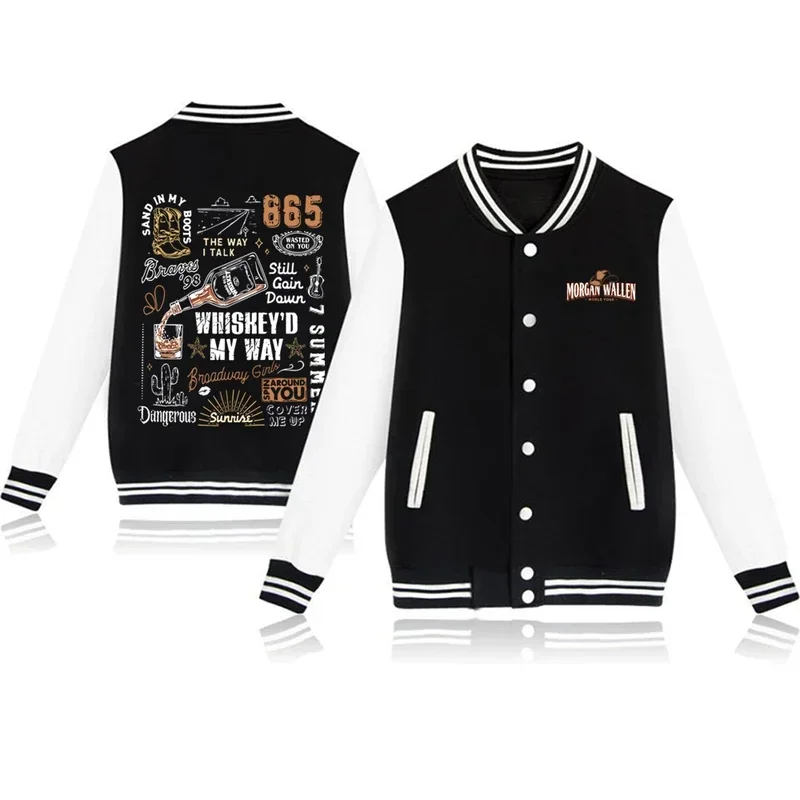 

Wallen Tour 2024 Country Western Baseball Uniform Jacket Hoodie Sweatshirt Streetwear Women