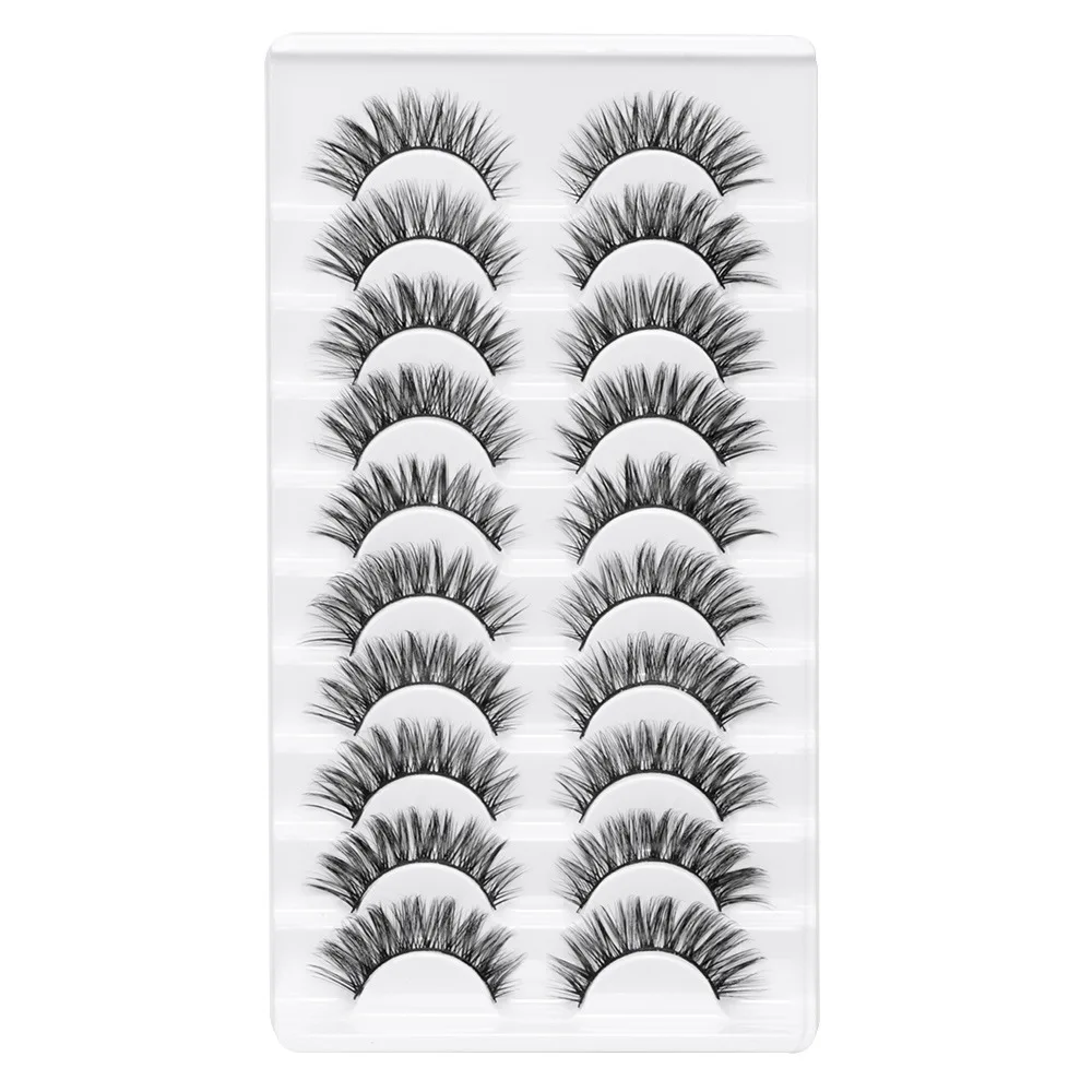 Faux cils complets pour femmes, faits à la main, sans cruauté, naturels, longs, outils de maquillage pour les yeux, extensions de cils