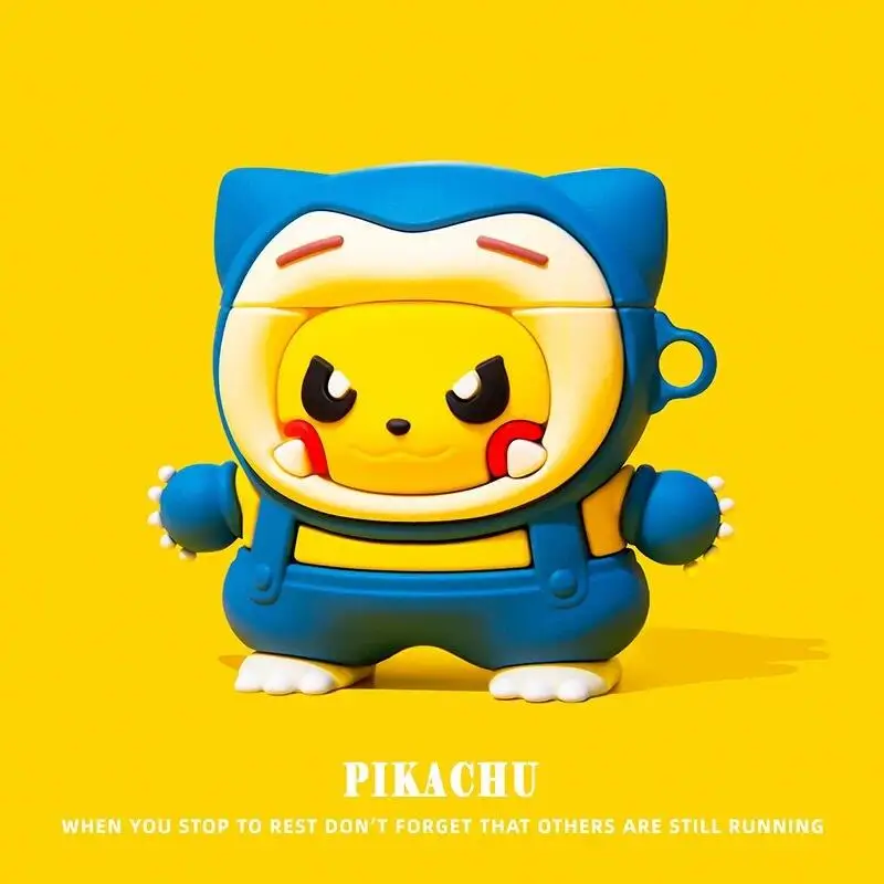 بوكيمون بيكاتشو جينجار Airpods Pro3 بلوتوث حقيبة سماعة الاذن حافظة واقية محمولة مضادة للسقوط مقاوم للماء صديق مهرجان هدية #5