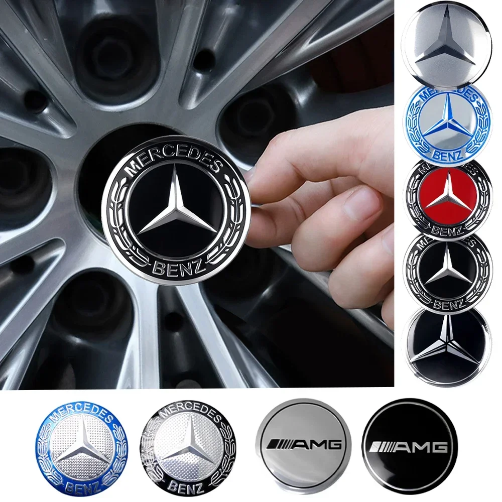 4pcs 60/63/68MM Car Wheel Center Cover Auto Hub Cap Accessorie For MERCEDES BENZ AMG W108 W124 W126 W140 W168 W176 W177 W190 GLA