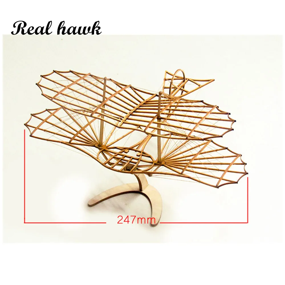 Real Hawk ELERC DIY Craft, Wood Furnishing Building Kits, Christmas Gift Present, Building Toys, Otto Lilienthal Glider