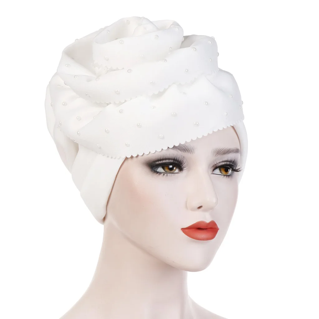 Bonnet turban indien pour femmes musulmanes, grande fleur, bonnet de chimio, chapeau de perte de cheveux africain, écharpe enveloppante de sauna, accessoires de fête, mode hijab