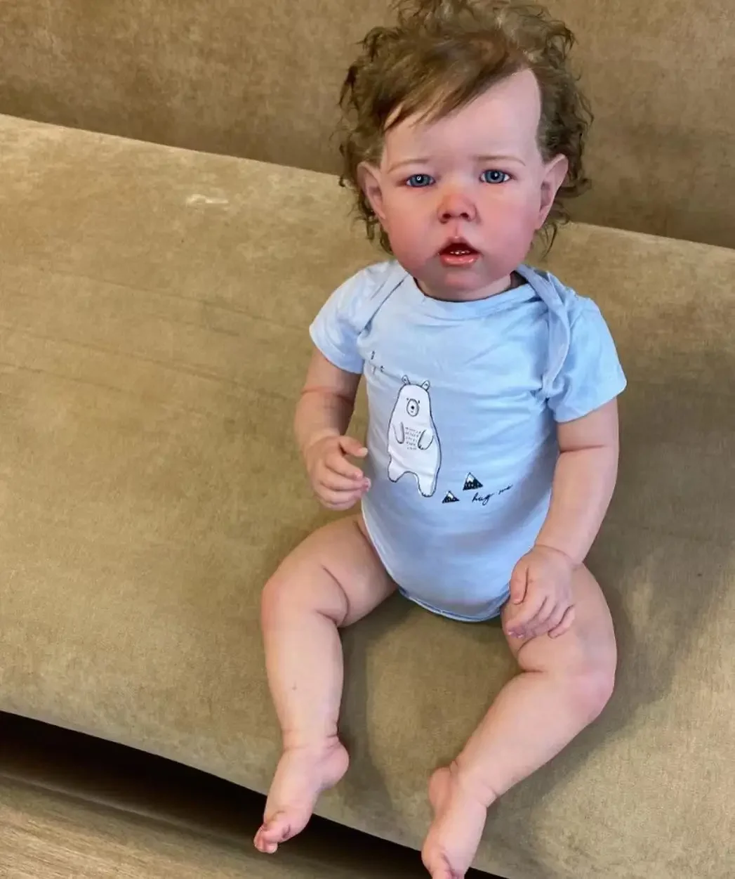 

DLS Индивидуальная ограниченная серия 30 дюймов Огромный мальчик Reborn Baby Liam с укорененными волосами вручную уже готовая кукла Рождественский подарок