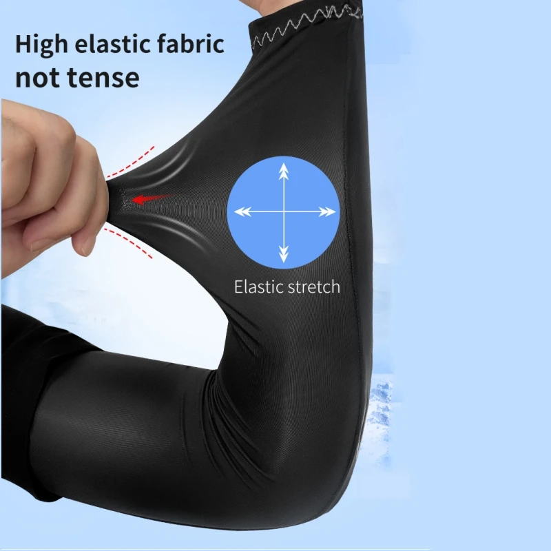 

Мужские и женские охлаждающие нарукавники из ледяного шелка с защитой от УФ-излучения, дышащие, быстросохнущие, для занятий спортом на открытом воздухе, велоспорта, фитнеса, бега