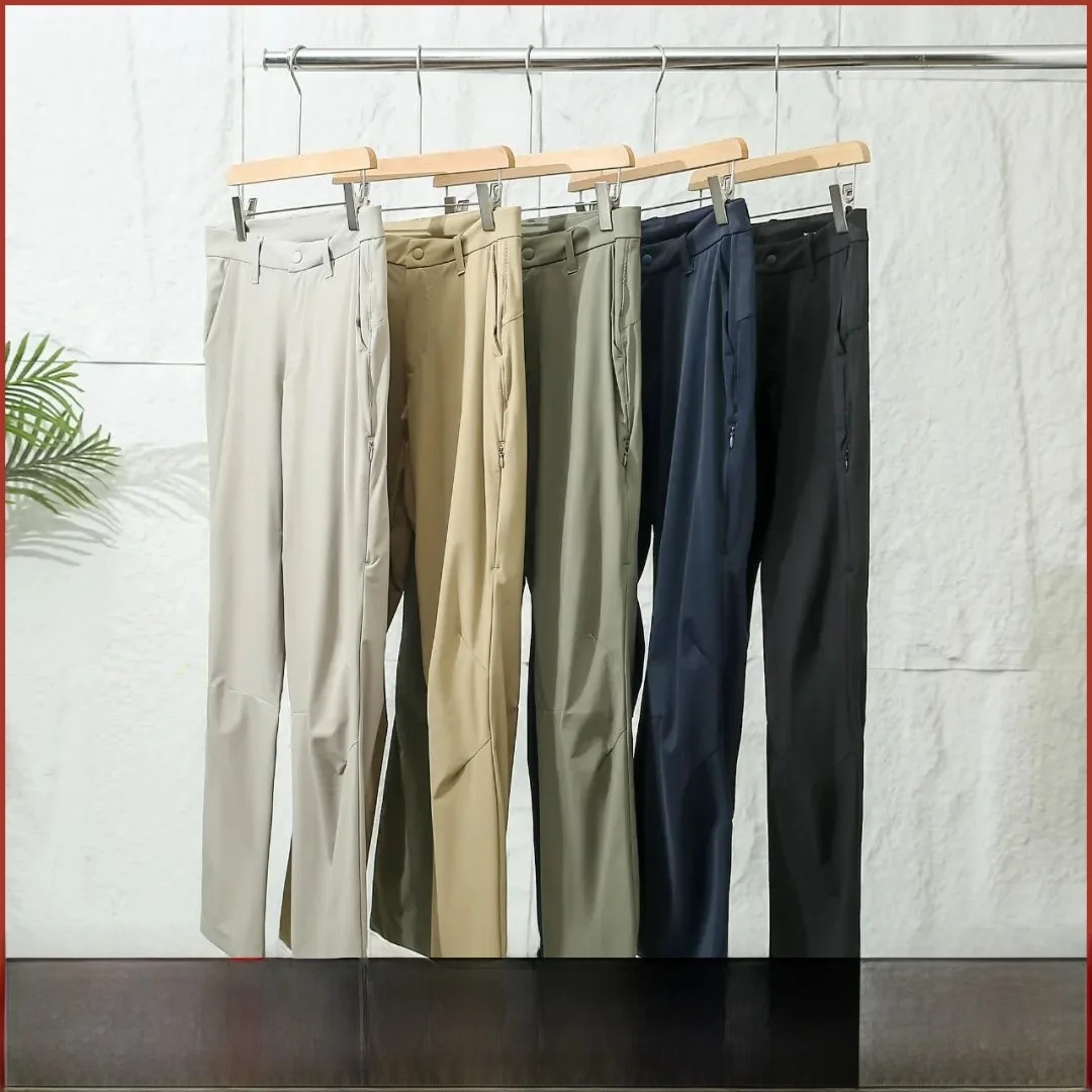 

Уличные мужские повседневные брюки, дышащие прямые брюки с поясом, Qui Dry, против морщин, весна-лето, молодежная мода