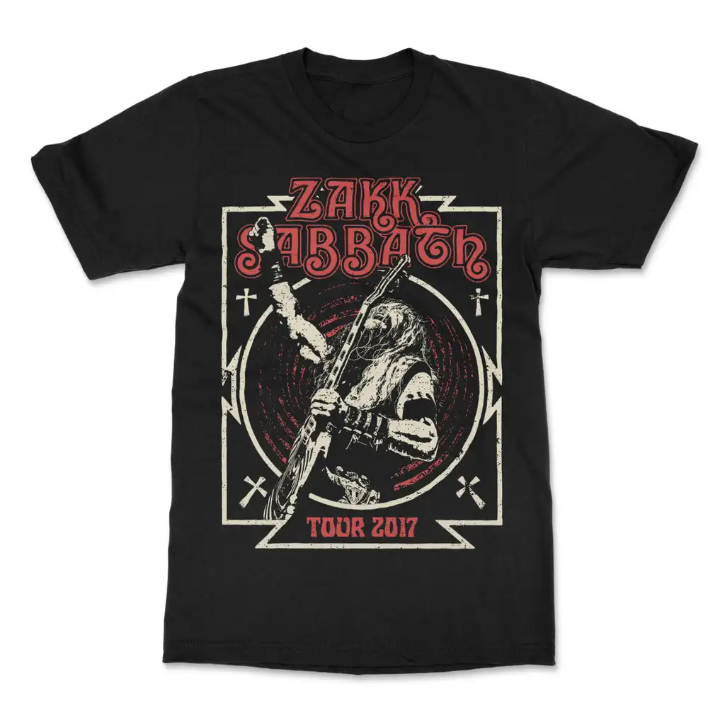 Top Zakk Sabbath Band Graphic Cotton T-shirt Unisex Summer Short Sleeve Fashion Brand Tee Luxury Casual Vintage Retro