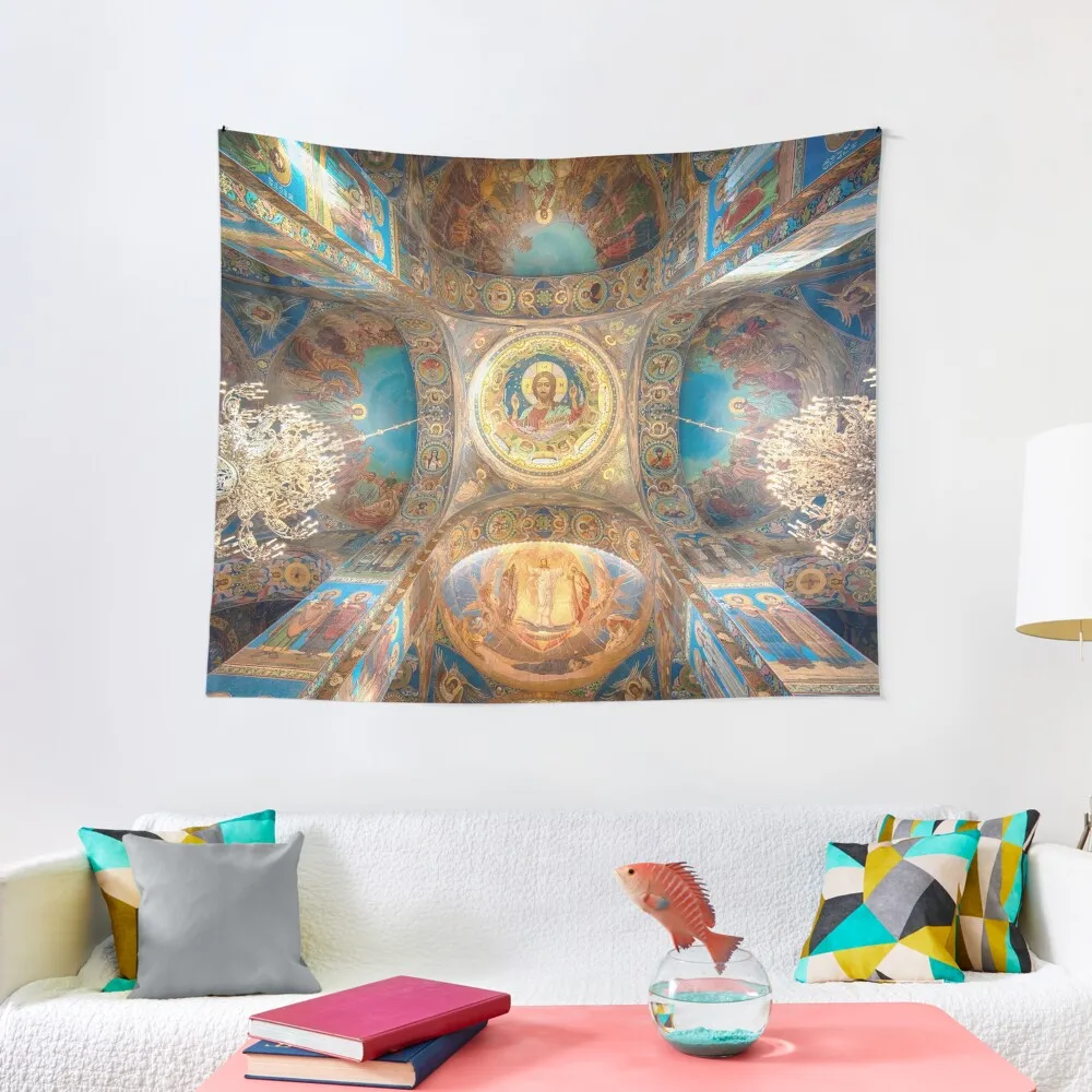 

Church of the Savior on Spilled Blood in Saint Petersburg, Russia Tapestry Room Decor Aesthetic Wall Decoration Tapestry