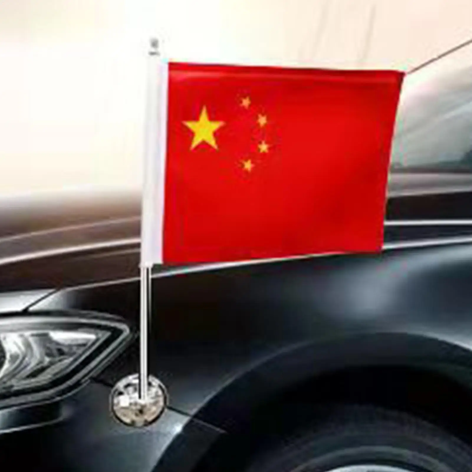1Pcs Car Parade Flag Pole Holder Suction Cup Base Stainless Steel Bracket Multi Use Flagpole Stand Metal Flagpole Holder Truck