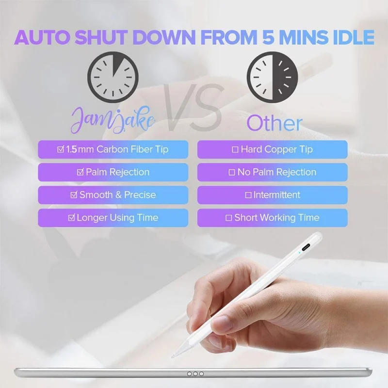 قلم تابلت لجهاز iPad Tablet، قلم بلوتوث مغناطيسي، قلم أبل من النوع C، شحن مع وظيفة الإيماءات، طرف قلم قابل للفصل #5