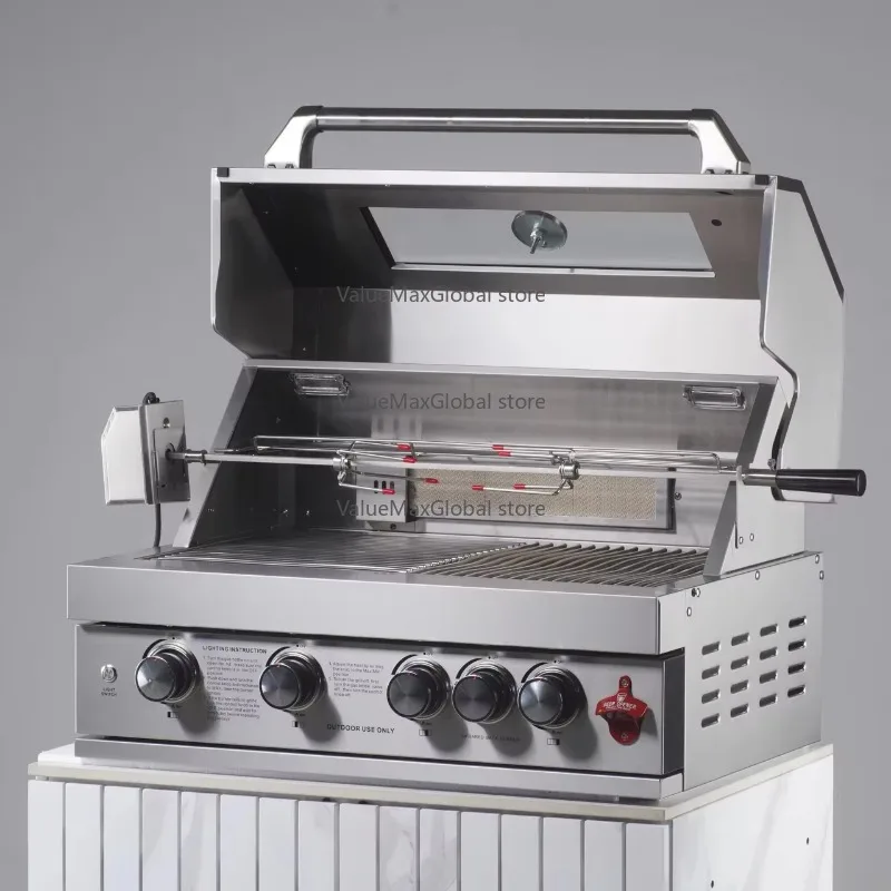 

Modern Built-in 5 Grill Premium Stainless Steel BBQ Grill High Pressure Protection for Luxurious Outdoor Griller