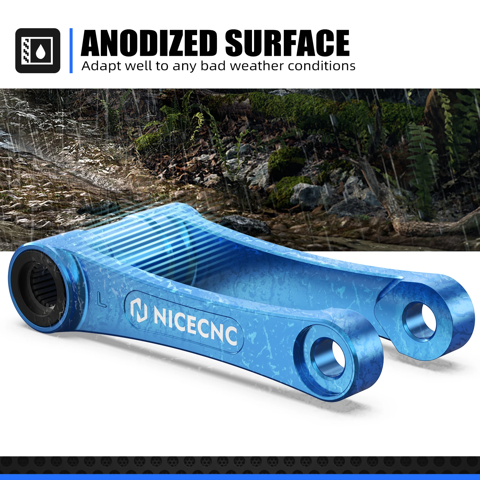 For Sherco 125 250 300 SE-R 250 300 450 500 SEF-R 2017-2024 2023 2022 1.75″ Lowering Link Kit NICECNC Motorcycle 6061 Aluminium