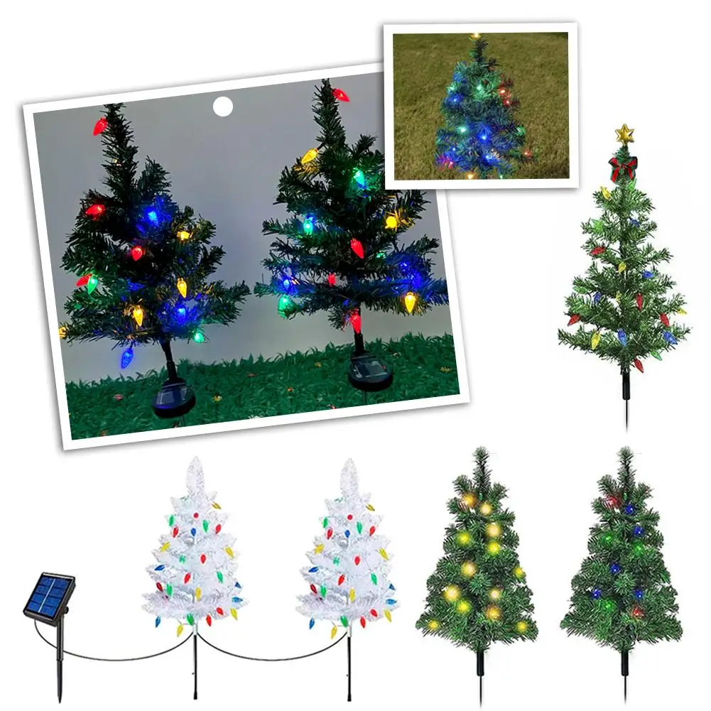 Solar Christmas Cedar Tree Home Bedroom Party Decorations DIY Gift Handicraft 2025 Artificial Christmas Children New Tree Y X6O8