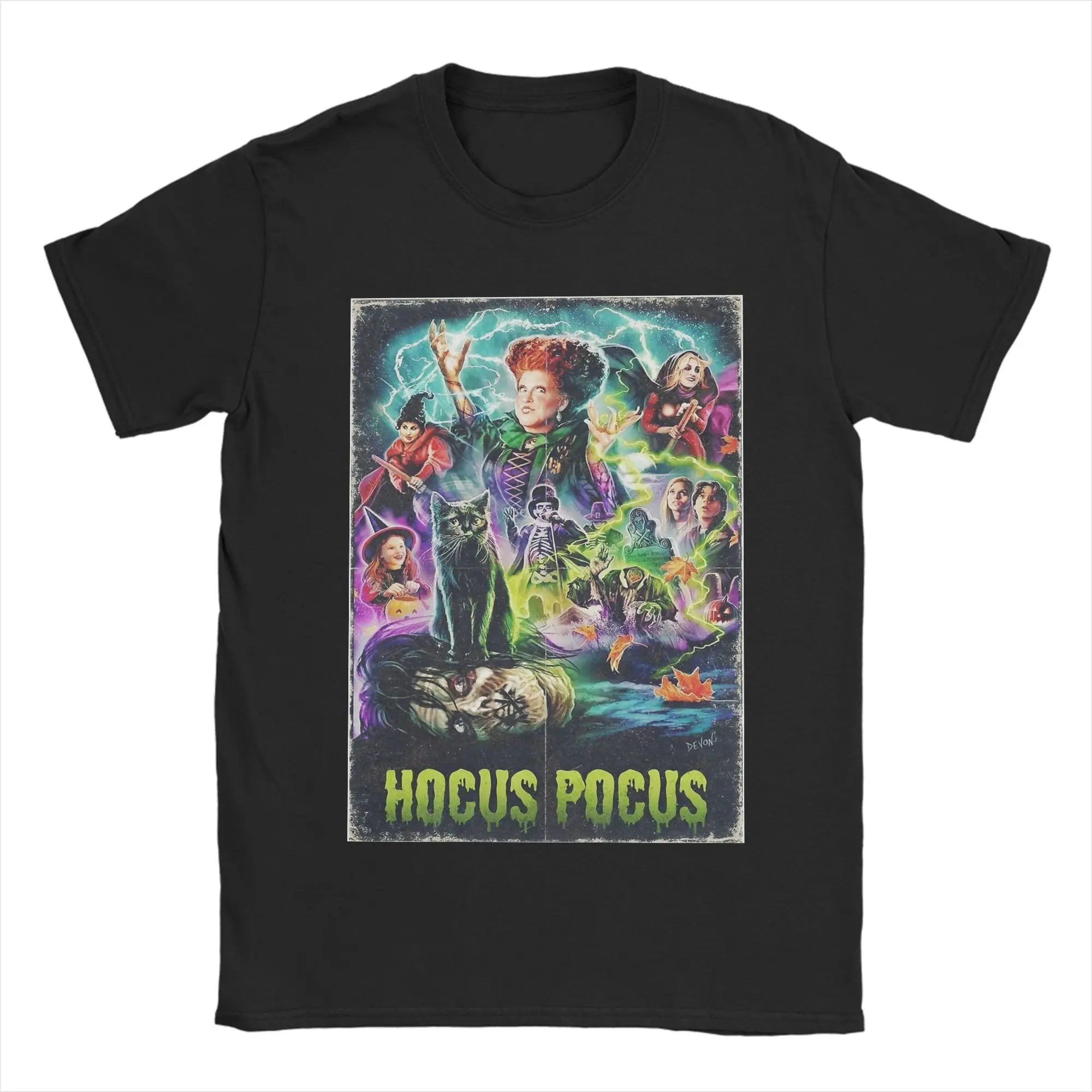 

Sanderson Sisters Hocus Pocus Halloween Men's T Shirt Funny Tee Shirt Short Sleeve O Neck T-Shirts Cotton Plus Size Clothing