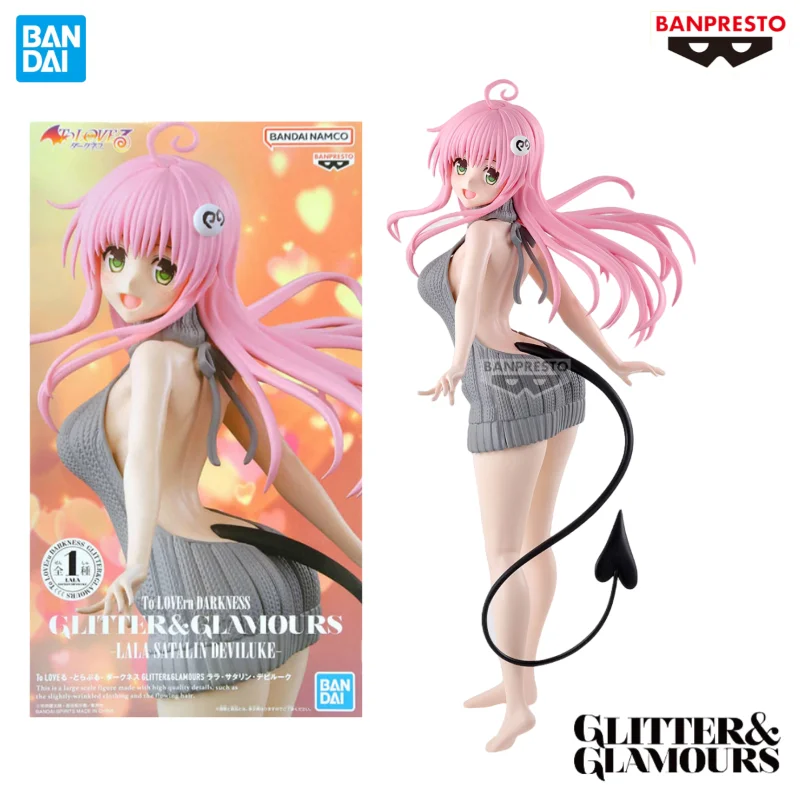 Original BANDAI Banpresto GLITTER GLAMOURS G&G To Love-Ru Darkness Lala Satalin Deviluke Anime Figures Model Collection Toy