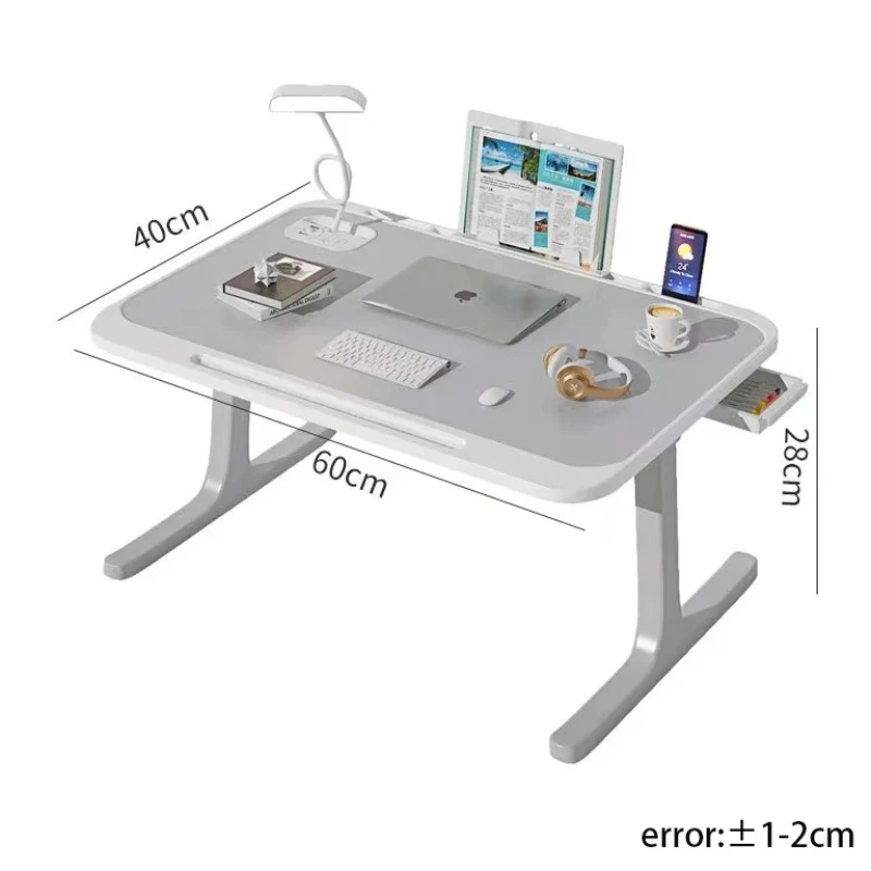 Laptop Reading Desk Computer For Bed, Lap Table, Qimink Table Breakfast Tray Desk With Drawer For Mesa Gaming Working Gaming