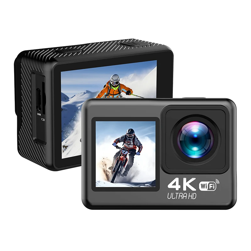 

4K Sport Action Camera 30fps Wifi Dual Color 2.0inch HD Ultra Clear Screen 30M Waterproof 2000W Video Wide Lens V8 Motion Camera