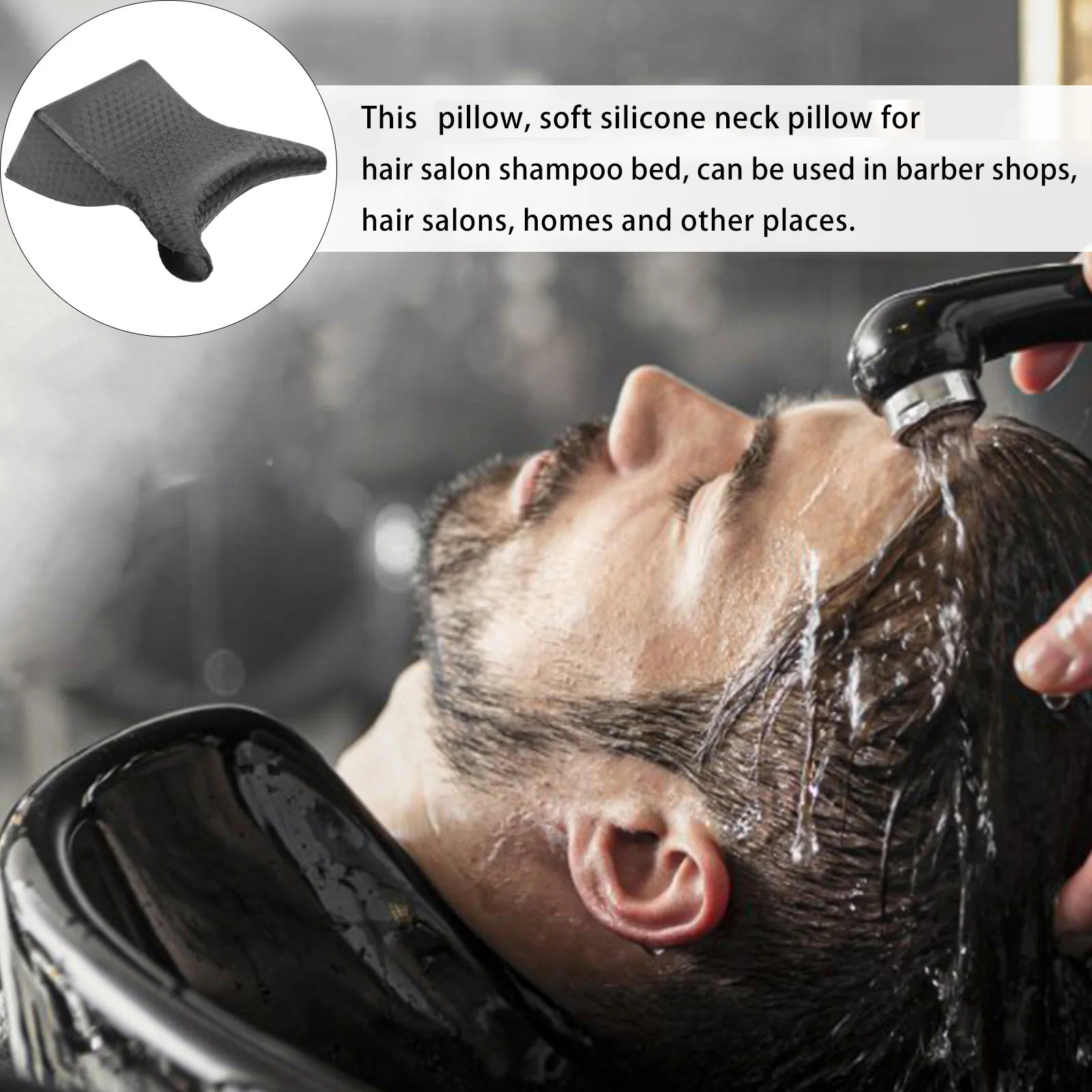 

Silicone Bath Neck Pillow Shampoo Bowl Hair Salon Spa Ergonomic Reusable Waterproof Neck Rest Hair Wash Cushion Salon Supplies