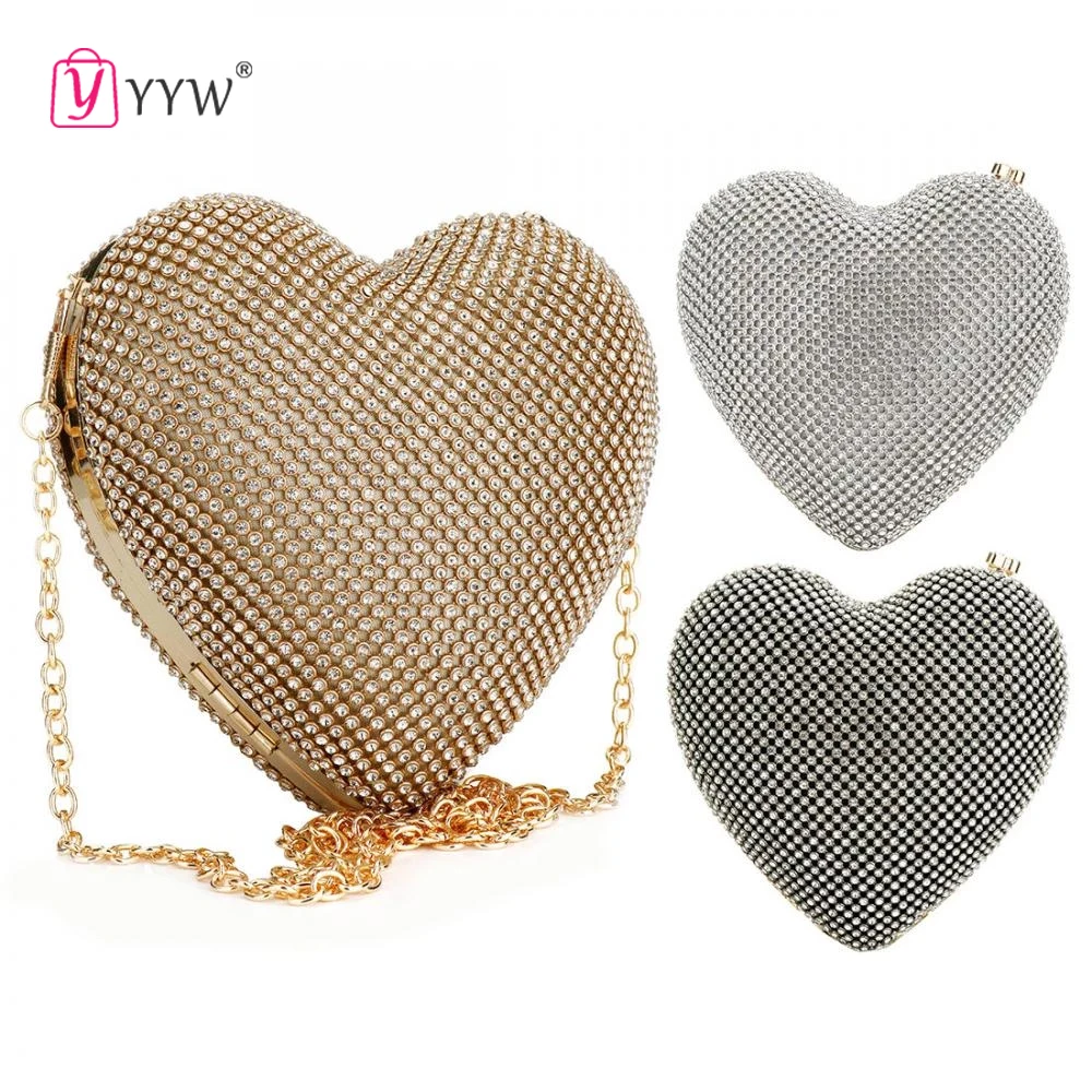 Elegant Evening Bag Clutch Bag Luxury Love Diamonds Exquisite Design Exquisite For Ladies Girls Party Bag Wedding Purse Clutches