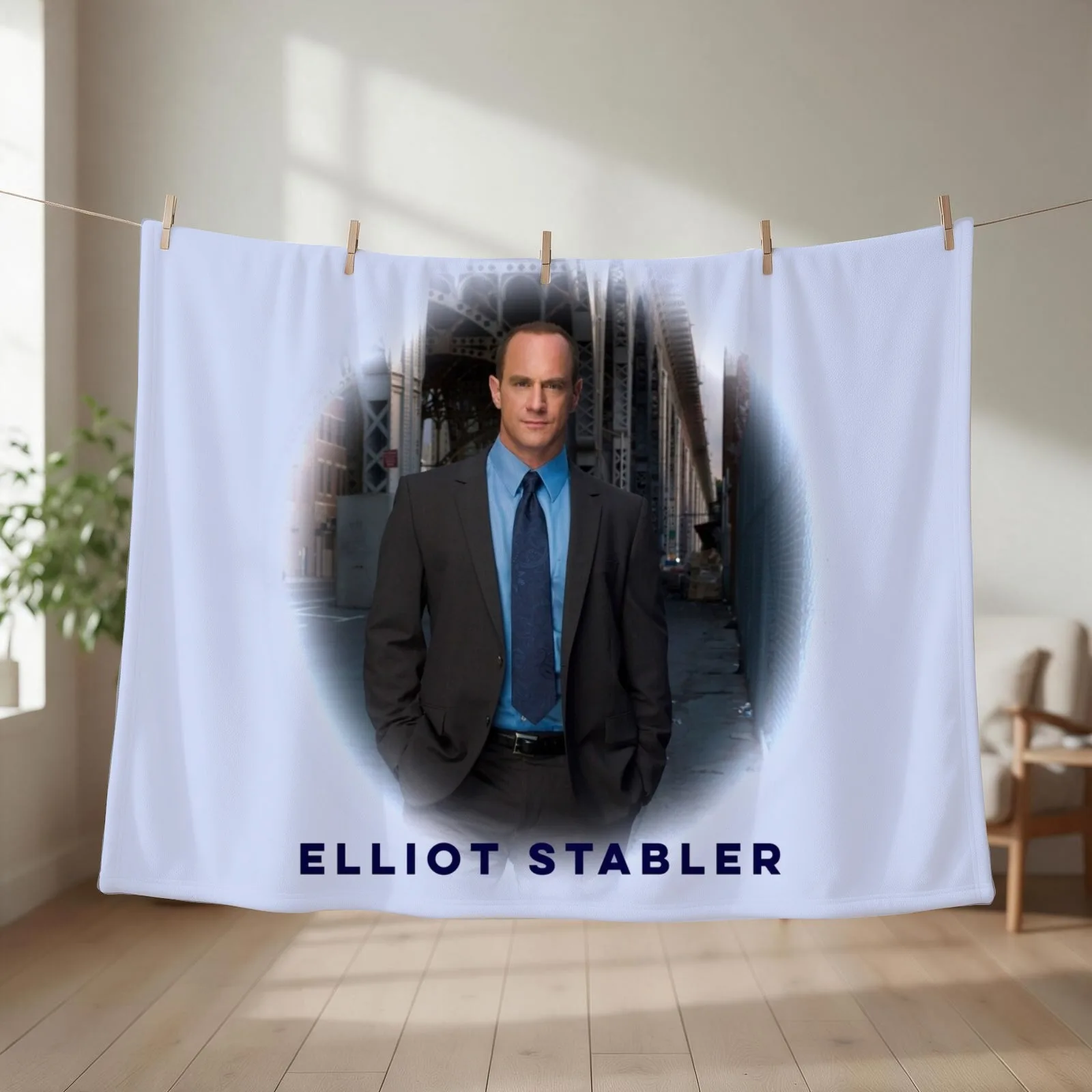 Elliot Stabler Throw Blanket couch cozy soft plush fuzzy picnic outdoor blanket