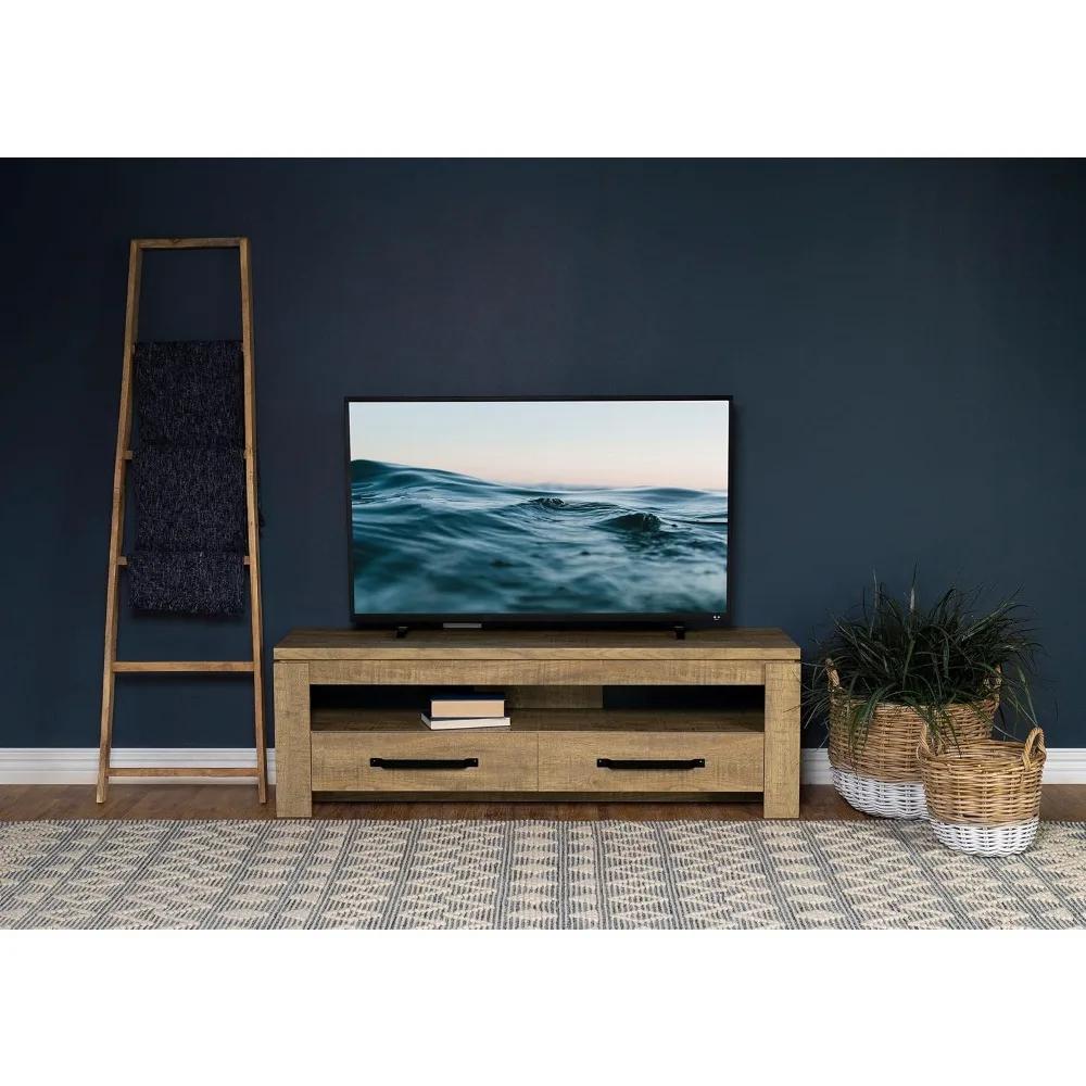 

Elkton, Engineered Wood, 2-Drawer 59-Inch TV Stand with Sliding Drawers, Customized