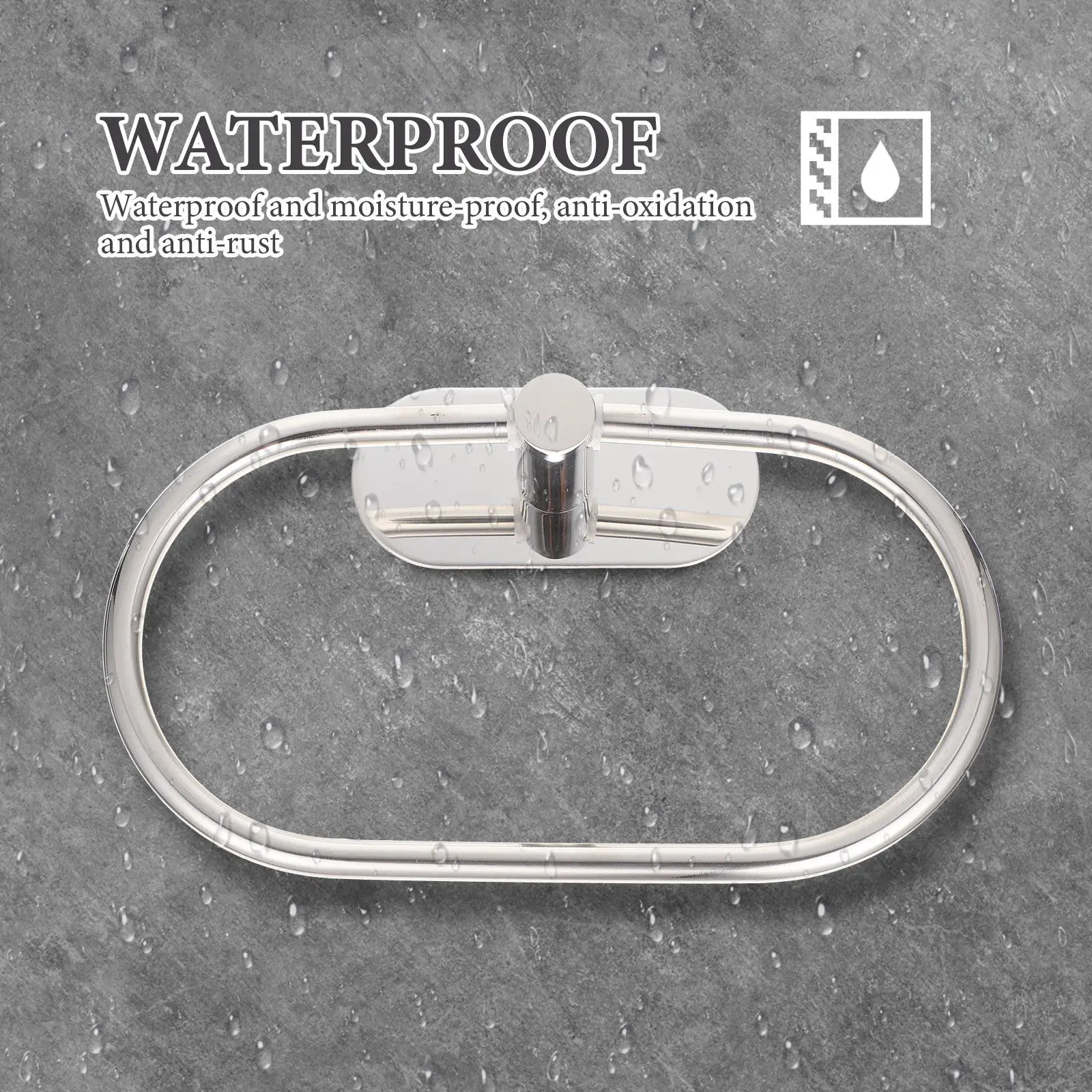 

Wall Mounted Stainless Steel Towel Ring Heavy Duty Smooth Edge Towel Stand for Bathroom Kitchen Household Storage Solution