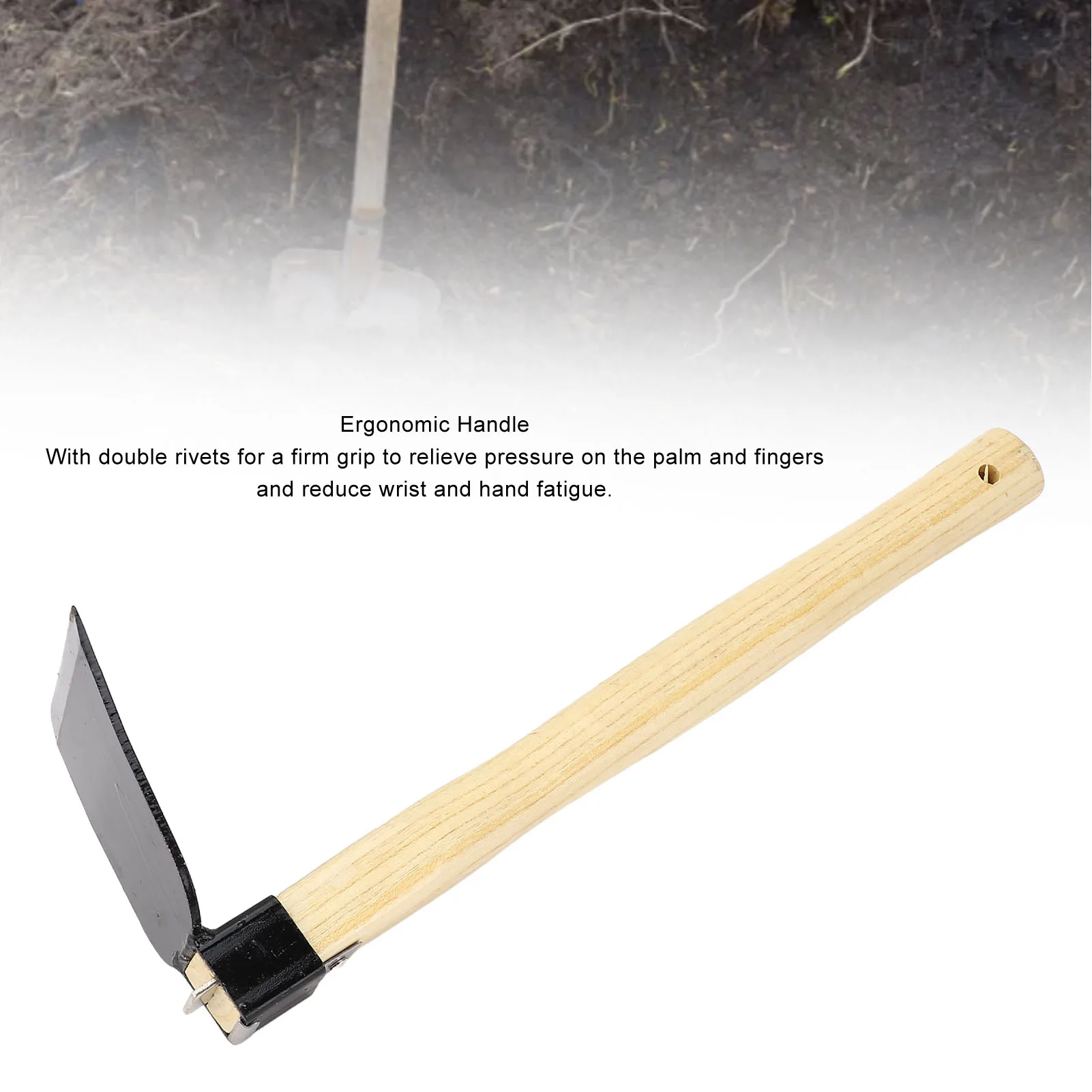 Gardening Hand Hoe Hand Hoe Hand Hoe Ergonomic Wooden Handle Carbon Steel Lightweight Garden Weeding Hand Hoe for Home Small Hoe